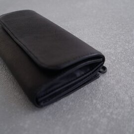 Mochi｜【再入荷】long wallet [ma-pro-09/black] 鹿革/ロングウォレット