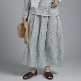 T.Tutie.|コットンリネンフラワープリントスカート/花柄・ボタニカル・プリント・綿・麻・天然素材
