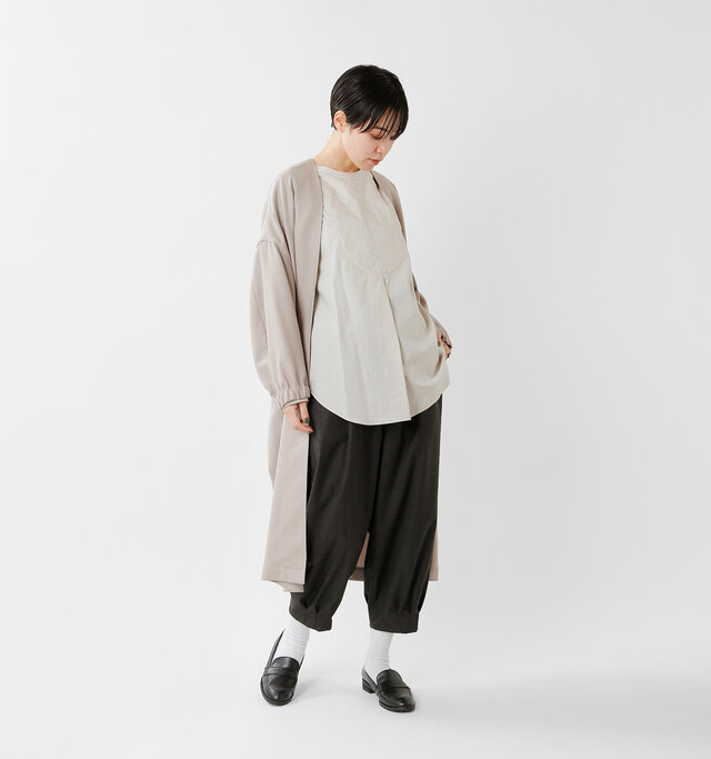 model saku:163cm / 43kg
color : gary×black / size : XS