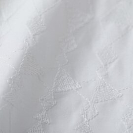 STAMP AND DIARY｜刺繍 ”Himmeli” ハイマイクロコットン天竺 ボートネック ワイドプルオーバー ドローストリング付