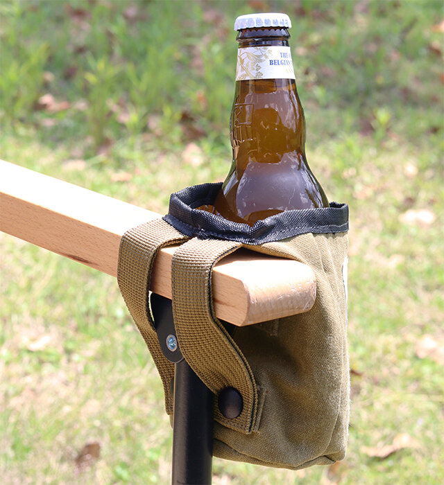 WAXED CANVAS BOTTLE BAG - BROWN