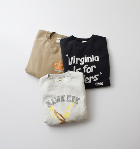 Collegiate Pacific|ブリーチ加工 フレンチテリー クルーネック 長袖 スウェット シャツ 4475-7171-ms