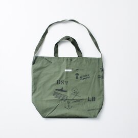 ENGINEERED GARMENTS｜コットン リップストップ グラフィティ プリント キャリーオール トートバッグ “Carry All Tote” or448-ma