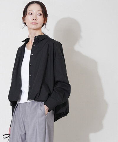 mizuiro ind|ロングスリーブバルーンシャツ レディース トップス 長袖シャツ ブラウス 3-230132