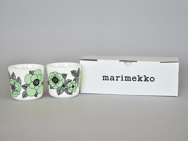 ラテマグは、偶数個ご購入いただけると、marimekkoのロゴ入りボックスでお届けいたします。プレゼントにも喜んでいただけますよ。