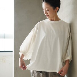 SOLAMONAT|シアーバイカラープルオーバー レディース トップス 七分袖 sma-lk-skpo