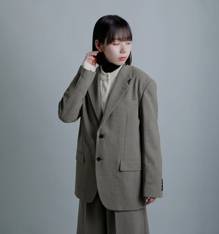 YLEVE|ラフウール テーラードジャケット ROUGH WOOL JACKET 168-6220040