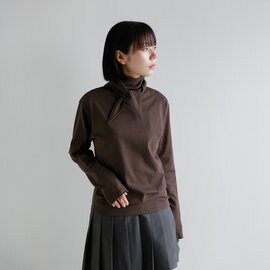 beautiful people|スビンコンパクトジャージー ボウタイ 長袖カットソー suvin compact jersey just-fit bowtie top 1636310005