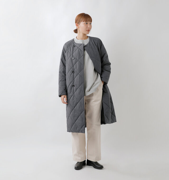 model mayuko：168cm / 55kg 
color : gray / size : M