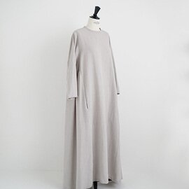Mochi｜linen trapeze dress [ms22-op-04/grey]