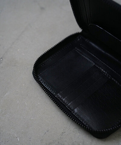 VU PRODUCT｜VU PRODUCT ヴウプロダクト cow leather zip wallet [BLACK] vu-product-B13 栃木ワックスレザージップウォレット