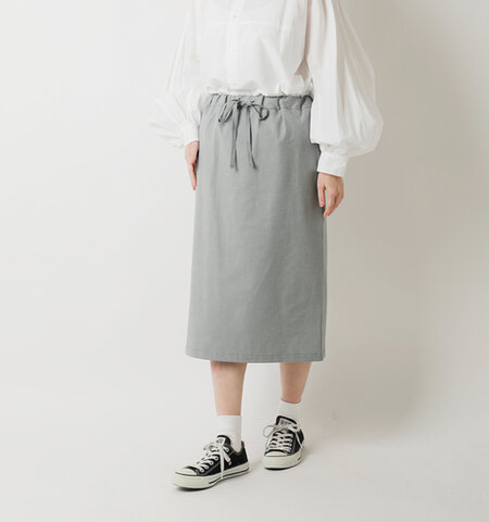 TRAVAIL MANUEL|コットン ツイル ミモレ スカート 5025-ms ひざ丈