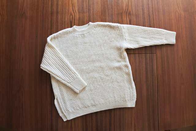 homspun｜英国羊毛　タック編みプルオーバー セーター