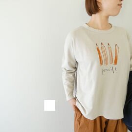 grin|Hインレイ pencilプリントプルオーバー(8264C019)グリン