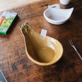 よしざわ窯|花冠をした猫のおしゃもじ皿