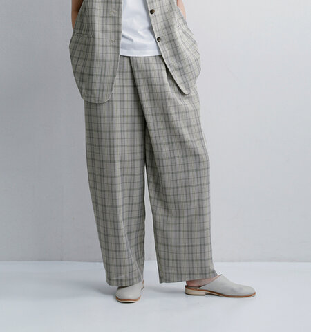 Liyoca|リヨカ シアーチェック タックパンツ ly61-308