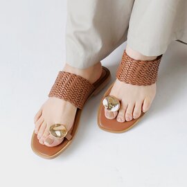 PAOLO BOVE|レザー トゥループ フラットサンダル chr-ss26-236【2026ss先行受注会】