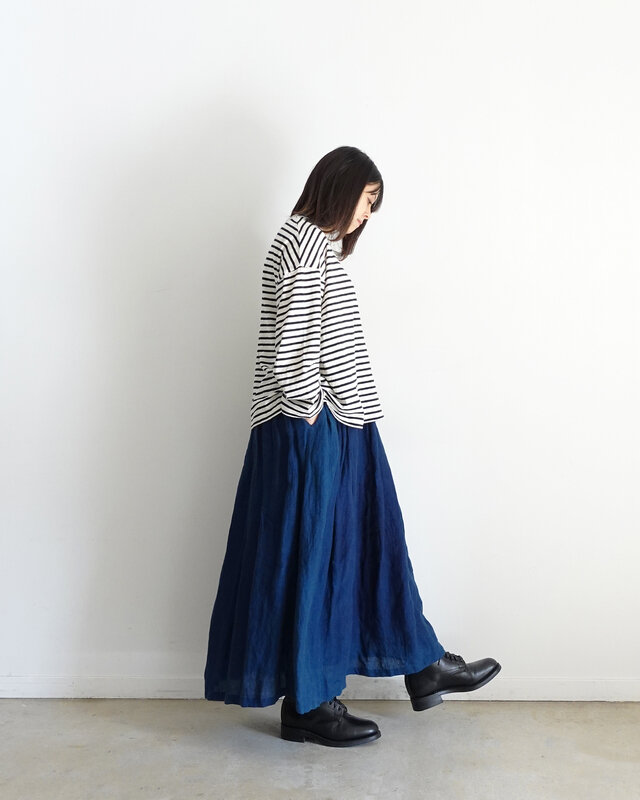 Model155㎝ IVORY × NAVY着用