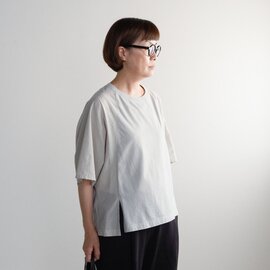 FACTORY|綿スリットバイカラーカットソー