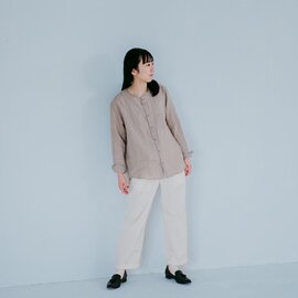 MUYA｜リネン ナードシャツ スタンドカラー/2color/No.2400