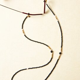 IRIS47｜onyx glass chain necklace　グラスチェーン　ネックレス　天然石