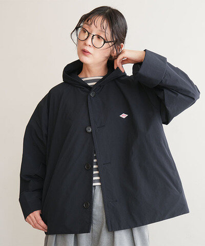 DANTON|PEACH TAFFETA INSULATION HOODED WIDE JACKET ピーチタフタ インスレーション フード ワイド ジャケット アウター dt-a0673ktf