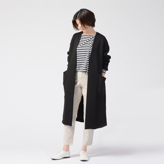 モデル:157cm / 47kg
color : natural(col.32-1) / size : S