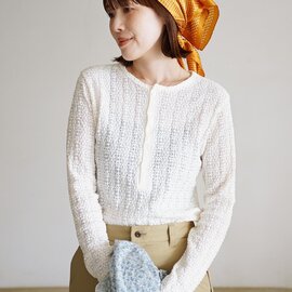 Le Melange|ストレッチ ラッセル レース ヘルネックT ロンT 長袖 カットソー 8641005 ルメランジュ