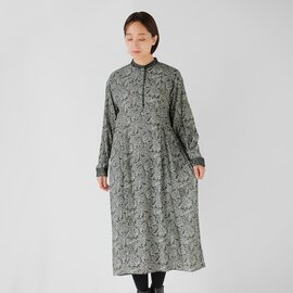 NOMBRE IMPAIR|ヴィンテージリーフ スキッパー ワンピース 01-1-03-208-5-2