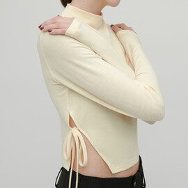kiehtova|SMOOTH SIDE SLIT TOPS カットソー ニット スリット
