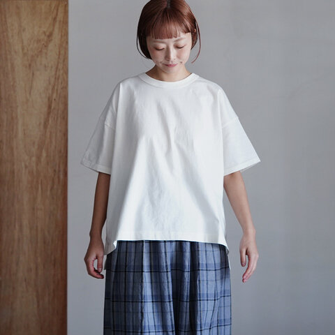 prit|40/1 プレーティング 天竺 クルーネック ワイドTシャツ 5分袖 半袖 P91626 プリット