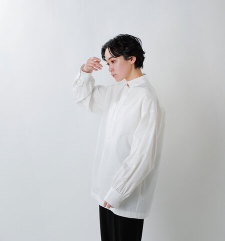 LOEFF|コットンヴィスコースタイプライタースタンドプルオーバー 8821-299-0023-yn【21ss】