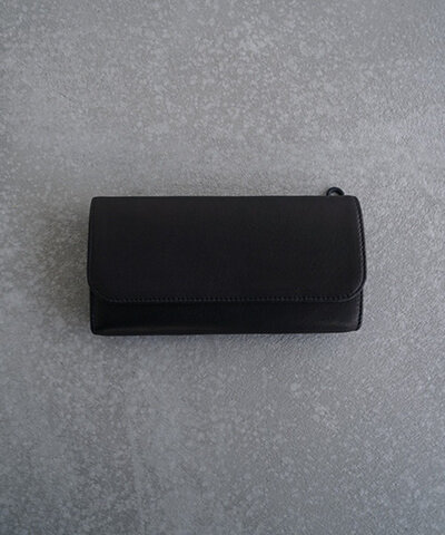 Mochi｜【再入荷】long wallet [ma-pro-09/black] 鹿革/ロングウォレット