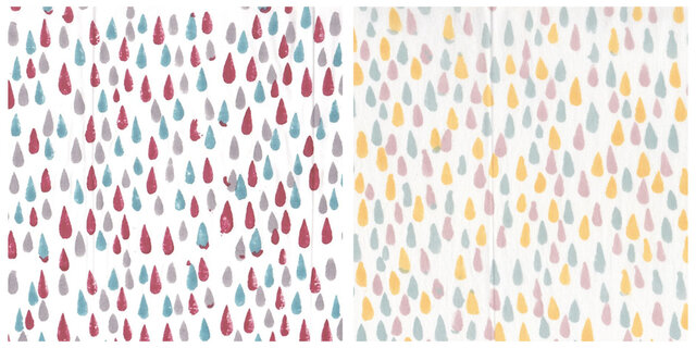 しとしと雨 だんだん色づいて 甘いドロップに 変わっていったのです
(左:レッド 右:イエロー)