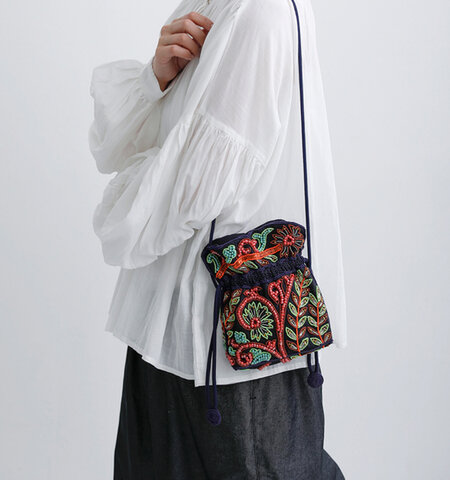 MARCHER|巾着 ガラスビーズ ショルダーバッグ b-shoulder-same1