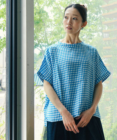 NATURAL LAUNDRY|先染めリネンドルマンT レディース トップス ブラウス プルオーバー 7263t-901