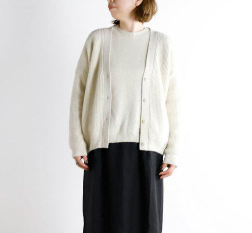 evam eva|evam eva エヴァムエヴァ E253K200 ウール フォックス カーディガン wool fox aze cardigan