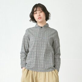 D*g*y|丸襟プルオーバーシャツ 綿オックスチェック D8560