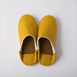 ABE HOME SHOES｜帆布のバブーシュ ボア M