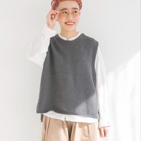 TUTIE.|【yukaさんコラボ】コットンニットベスト|再販売