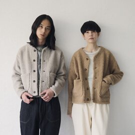 YARRA NEU|ウール混Vネックカットジャケット NU-5641-406