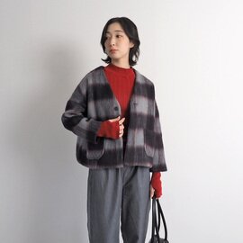 NARU|(ナル) シャギーチェックノーカラージャケット 668916