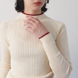 NARU|(ナル) ランダムリブニット バイカラーハイネックニット 656707 リブ ニット