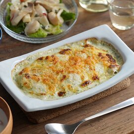 浦富焼|グラタン皿 白磁