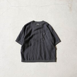 RINEN｜リネンローン 半袖クルーネックシャツ/2color
