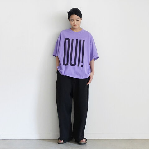"OUI / NON" Pigment Over T Shirt
