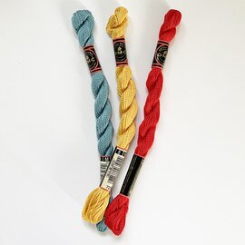 クロヤギシロヤギ｜[基本の刺繍糸] 5番刺繍糸（コットンパール）3色セット