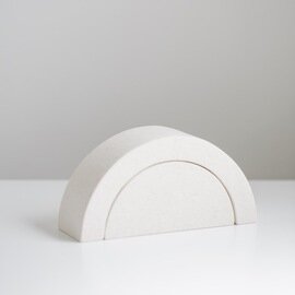 ISHIZO｜大理石のアーチ型ブックエンド (2color) 