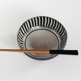 鬼丸豊喜窯|5寸鉢(ハケ・内白)小石原焼