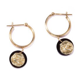 les bon bon|gryphon hoop pierce ピアス コイン K10